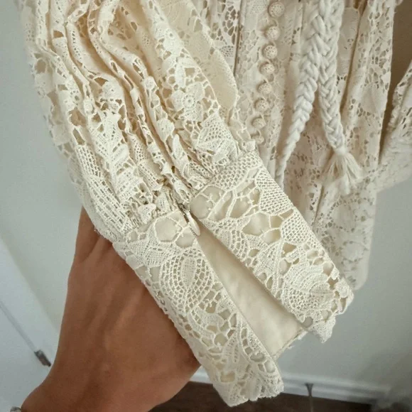 Zimmermann Cassia Elegant Cream Lace Dress BNWT -  threedaughtersproperties.com